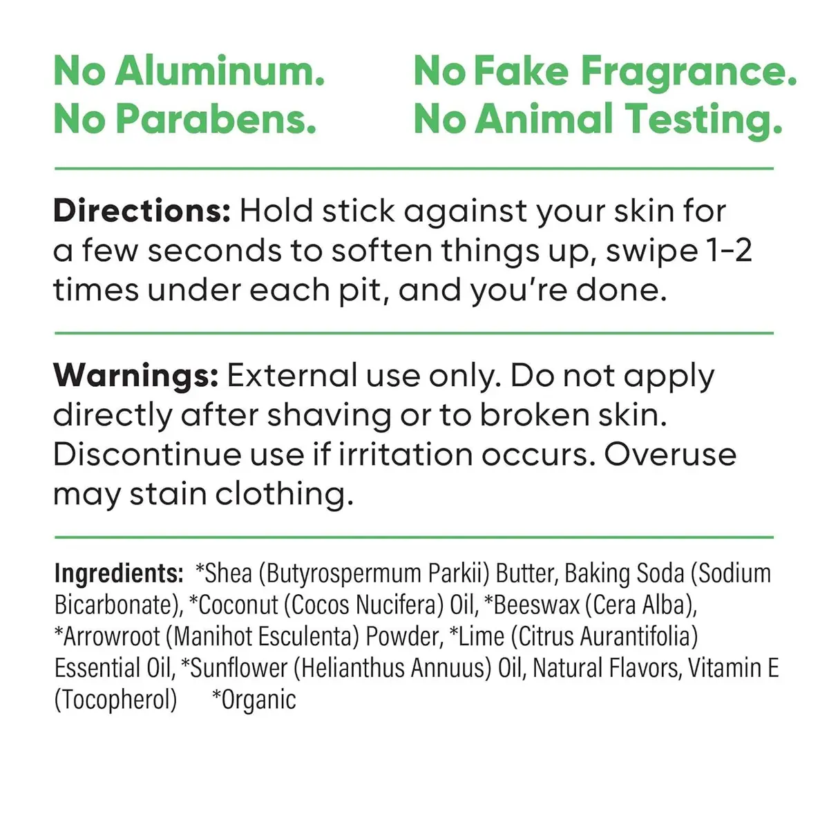 PRETTY FRANK Natural Aluminum-Free Deodorant Stick, Coconut Lime | All-Day Odor Control & Nourishment - view 3