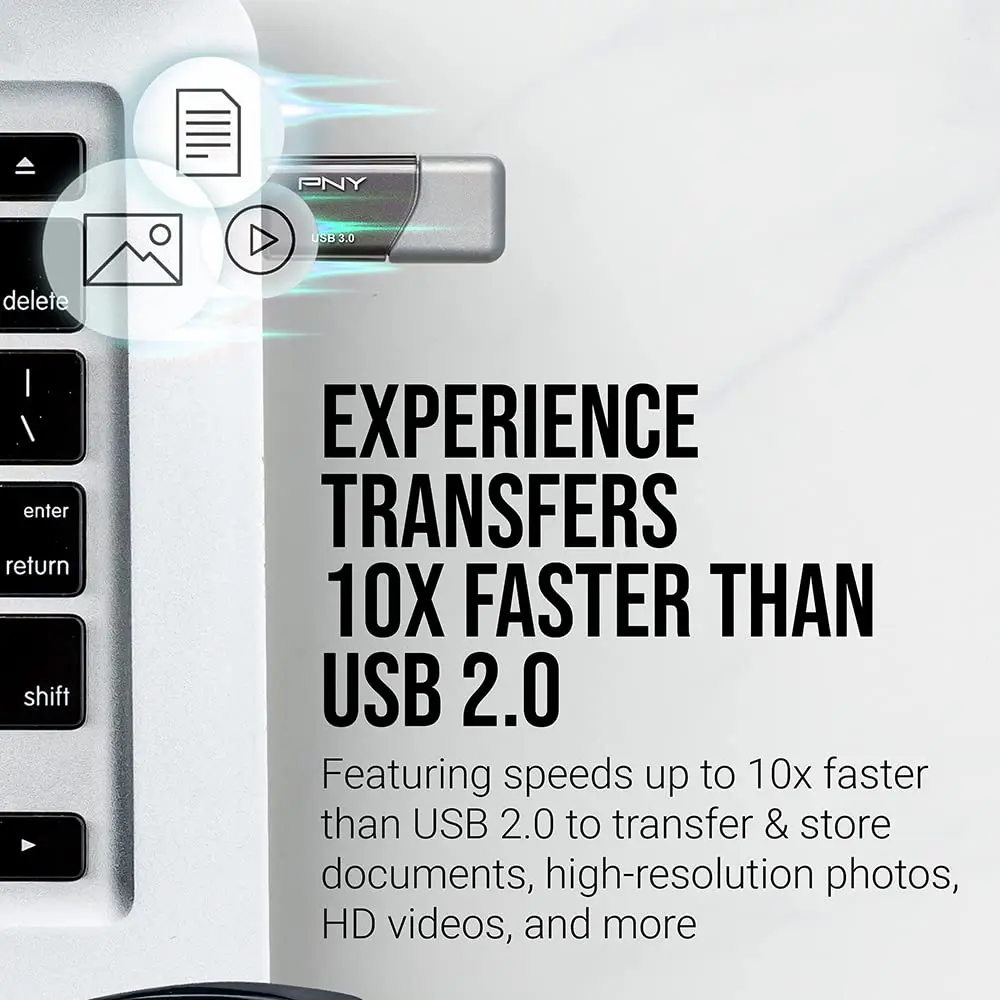 PNY 32GB Turbo Attache 3 USB 3.0 Flash Drive | Fast Data Transfer & Portable Storage - view 5
