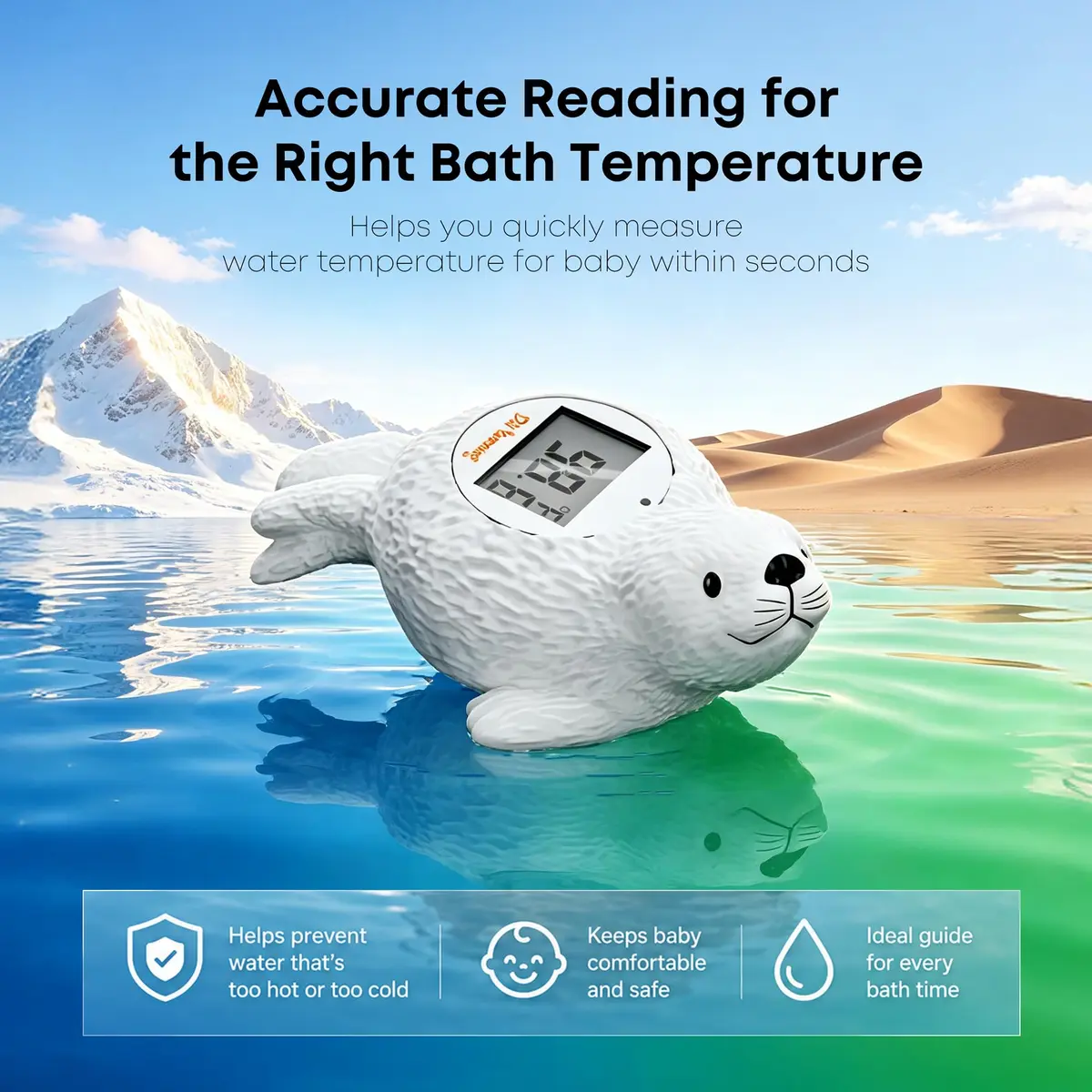 Doli Yearning Baby Bath Thermometer 4.4 inches | Accurate & Waterproof for Kids - view 6
