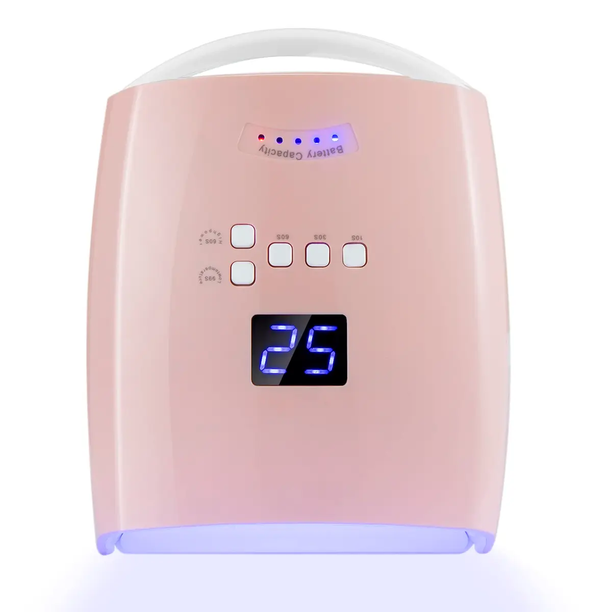 Ayshone 48W Rechargeable UV LED Nail Lamp Pink | Cordless Gel Nail Art Lights for Home & Salon - main product image