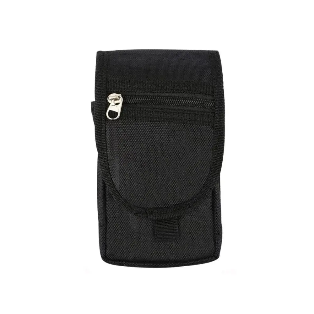 Senvitate Dual Cell Phone Pouch Holster for Men Belt | Black Oxford Nylon, 2-Pack - view 7