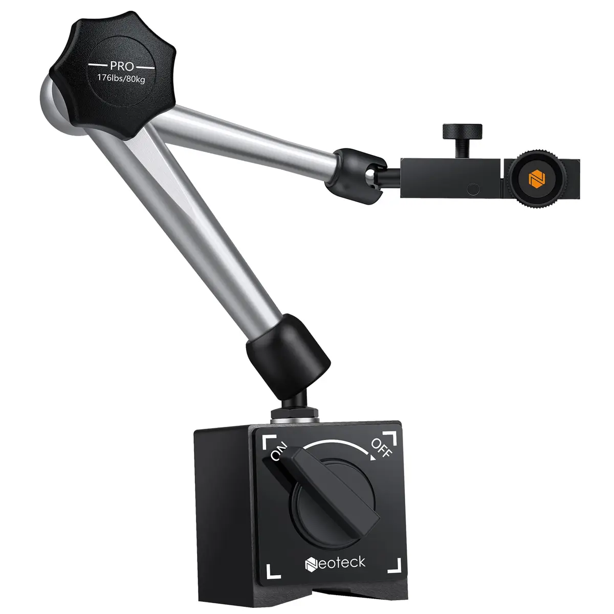 Neoteck Magnetic Base Stand for Dial Indicator, 80kg Tensile Force, Steel, 14.1" Height - main product image