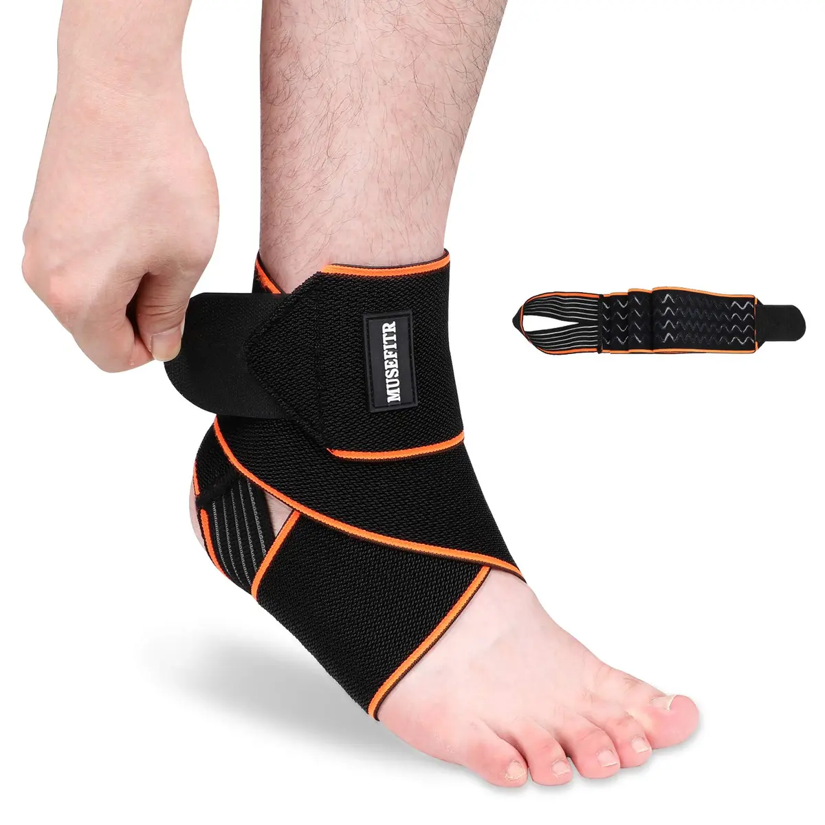 MUSEFITR Ankle Brace Wrap for Women & Men | Adjustable Support for Sprains & Pain Relief - main product image