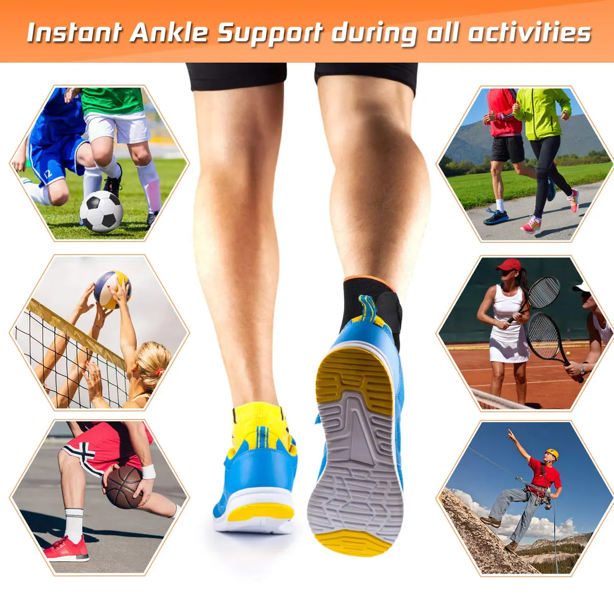 MUSEFITR Ankle Brace Wrap for Women & Men | Adjustable Support for Sprains & Pain Relief - view 5