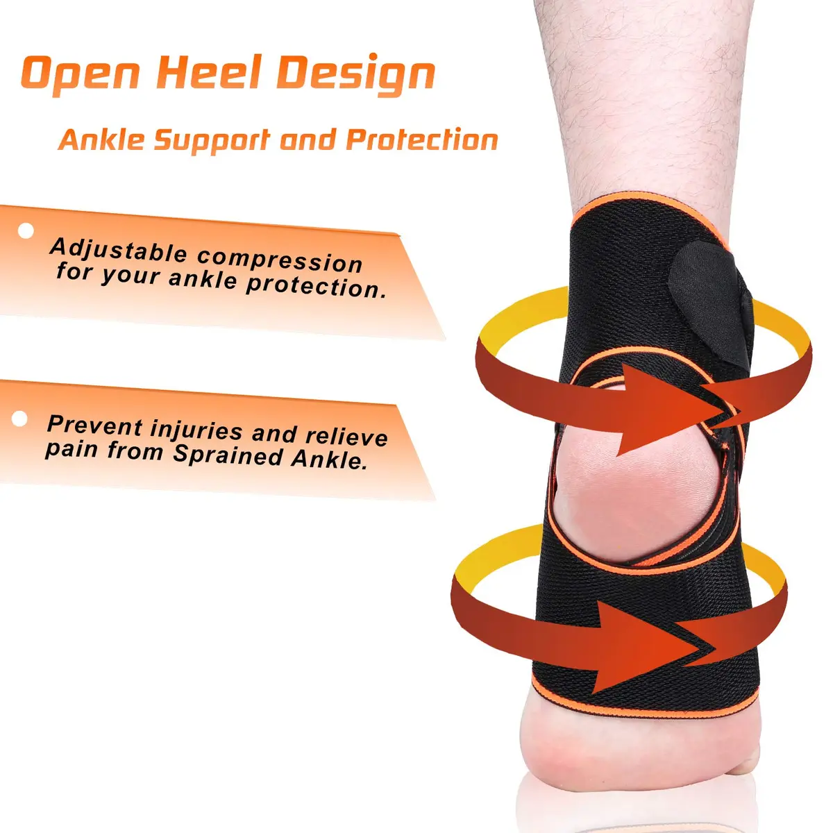 MUSEFITR Ankle Brace Wrap for Women & Men | Adjustable Support for Sprains & Pain Relief - view 3