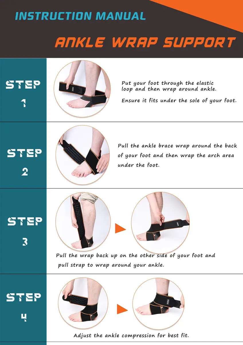 MUSEFITR Ankle Brace Wrap for Women & Men | Adjustable Support for Sprains & Pain Relief - view 4