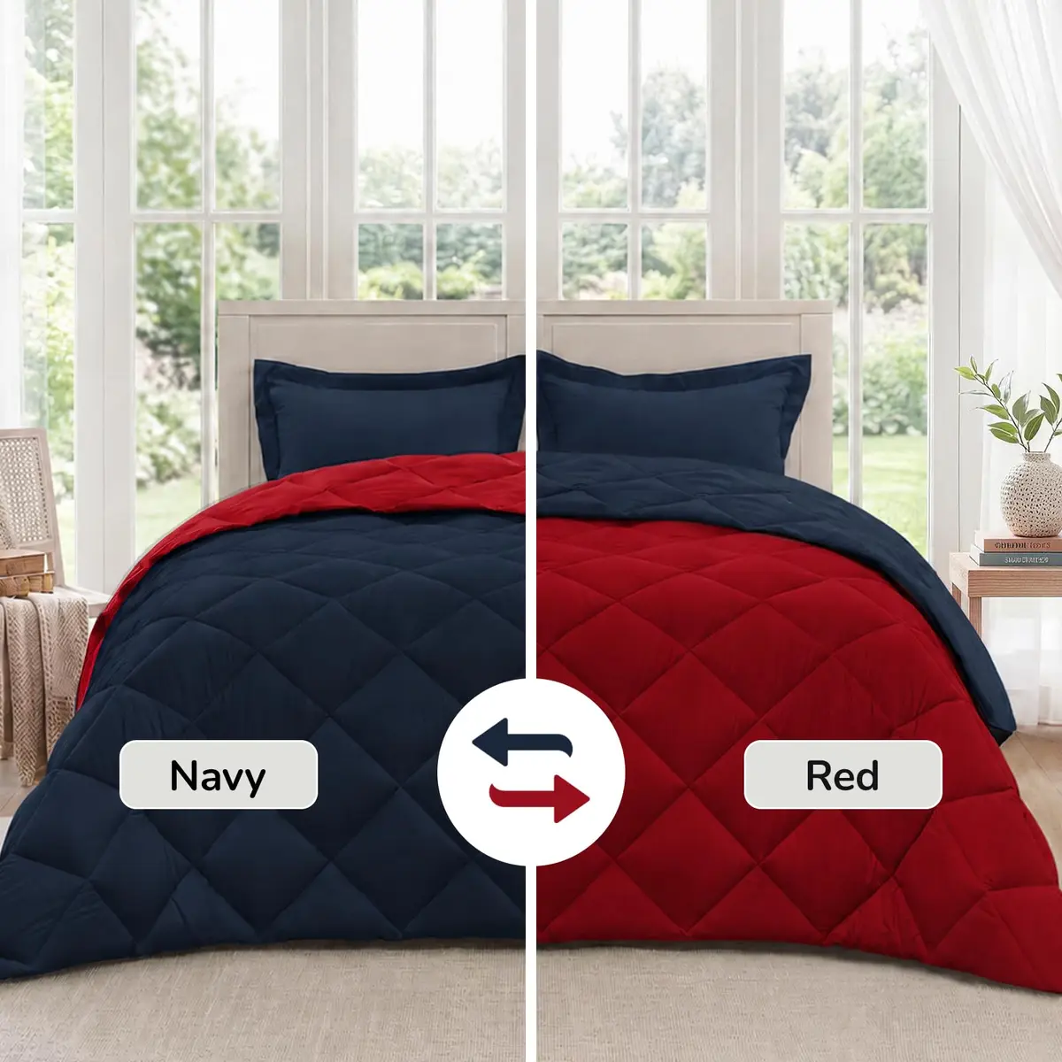 downluxe Twin Comforter Set Soft Reversible 2 Pieces | All-Season Cozy Bedding - view 2