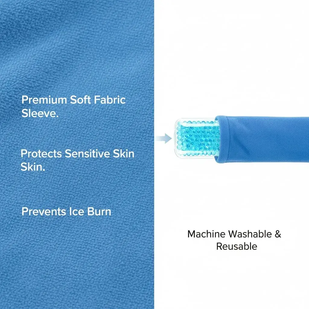 HI FINE CARE Perineal Cooling Pad with 2 Ice Packs & 3 Covers | Flexible Gel Bead Therapy for Postpartum Recovery - view 4