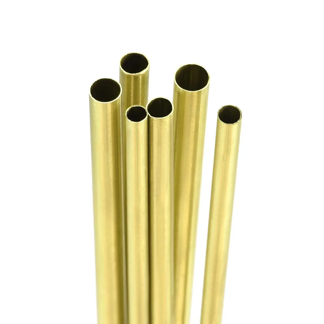 uxcell Brass Tube 4mm-6.5mm OD x 300mm Length Seamless Round Pipe Tubing (Pack of 6) | Precision Industrial Metal Tubing - view 4
