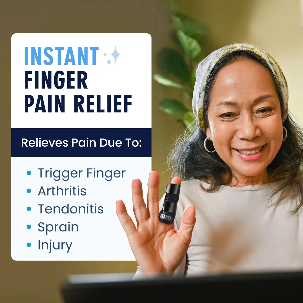 Dr. Frederick's Original Trigger Finger Splints Regular Black 2 ct | Supports Finger Pain & Stiffness - view 2