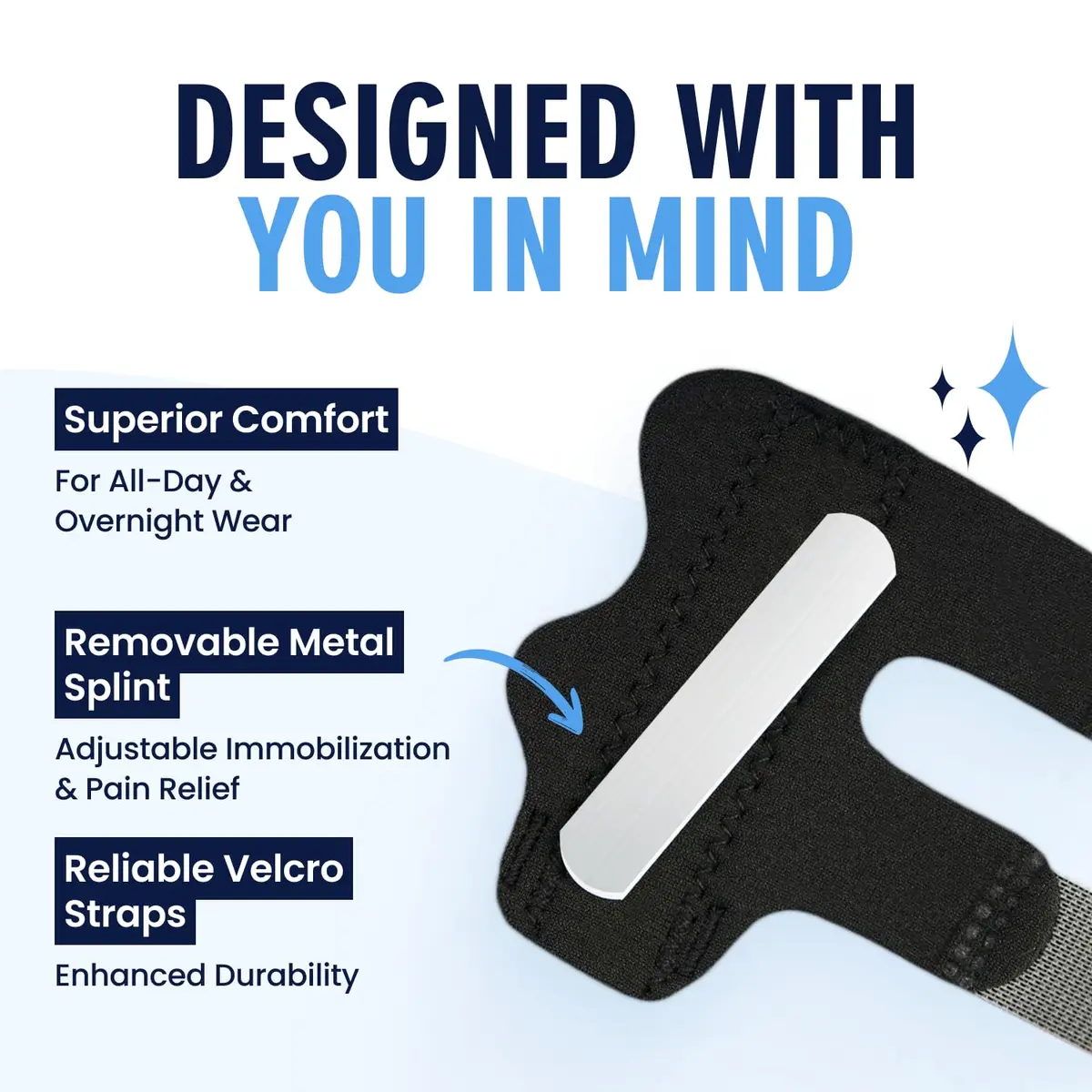 Dr. Frederick's Original Trigger Finger Splints Regular Black 2 ct | Supports Finger Pain & Stiffness - view 3