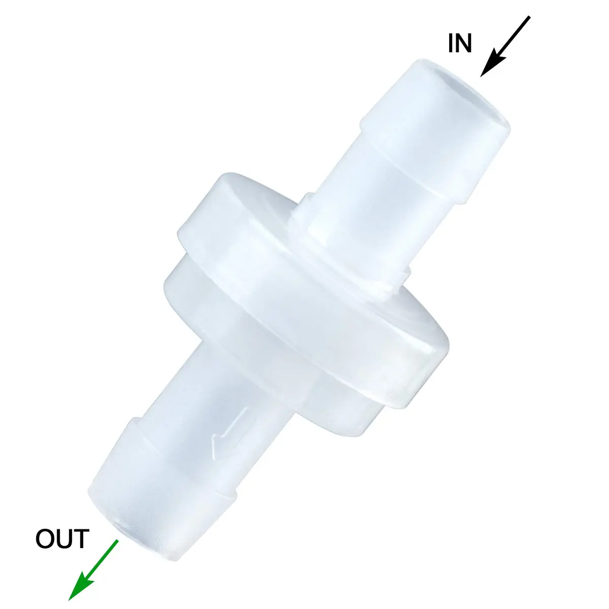 PAGOW 8mm PVDF One-Way Check Valve 4-Pack | Medical Grade Material for Fuel Gas Liquid Air - view 3