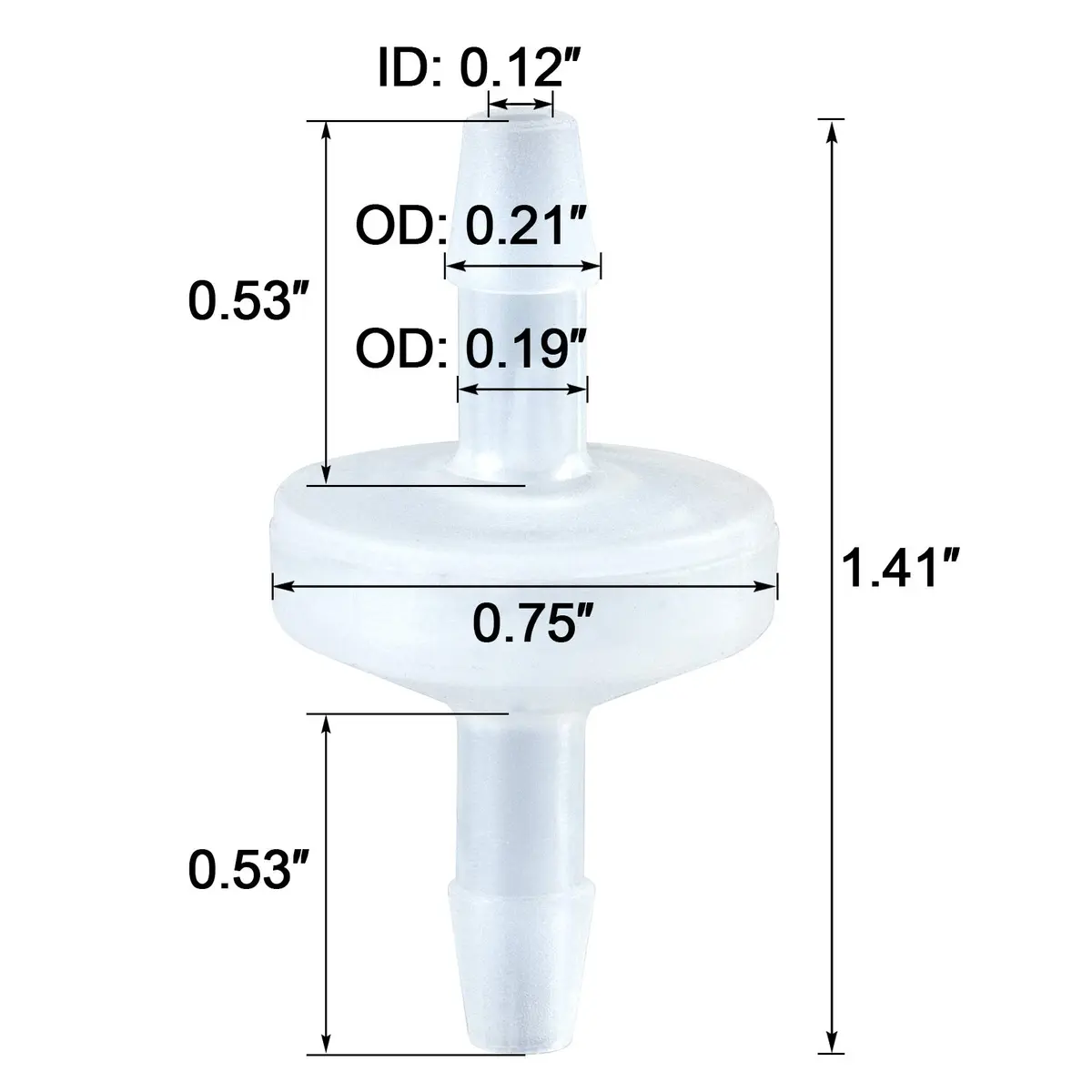 PAGOW 1/8Inch Check Valve 4 Pack | PVDF Wear-Resistant Micro Diaphragm - view 2