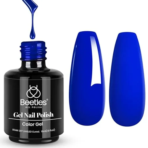 Beetles Blue Gel Nail Polish - Sapphire Love 15ML (0.5 Fl Oz) | Elegant Royal Blue Color - main product image