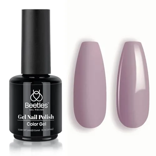Beetles Grey Purple Gel Polish 15ml | Angelina Purple Nail Art - main product image
