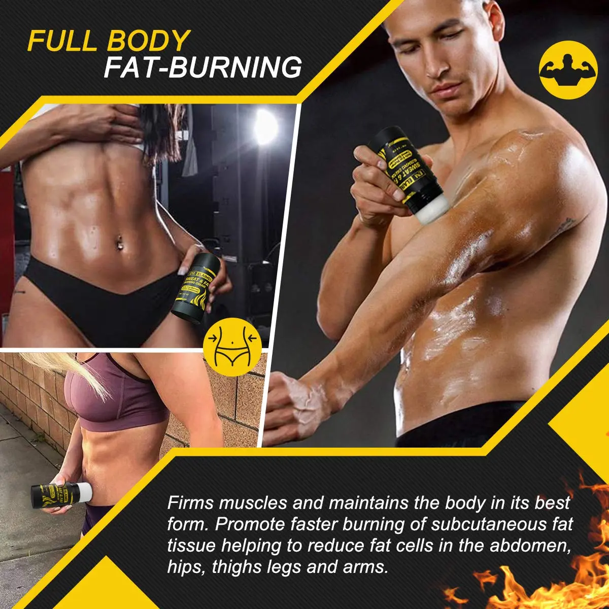 ELAIMEI Fat Burning Sweat Cream | Weight Loss Hot Gel for Belly & Body | Deep Tissue Massage & Muscle Relief (1 pack) - view 4