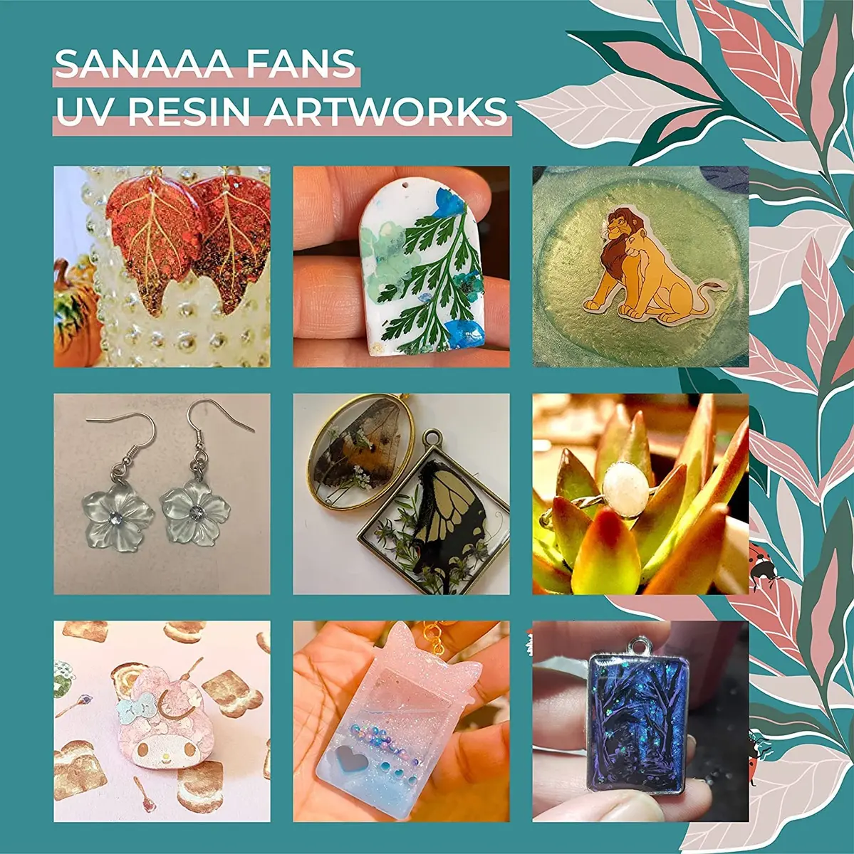SANAAA Clear Hard Type UV Resin 300g (10.58 oz) | Non-Yellowing, Fast-Curing for DIY Jewelry & Crafts - view 5
