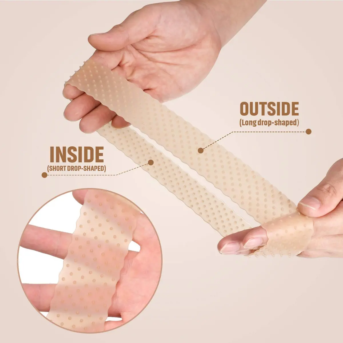 WILLBOND Silicone Wig Grip Band No Slip Elastic, M; Light Brown | Secure & Comfortable Wig Hold - view 2