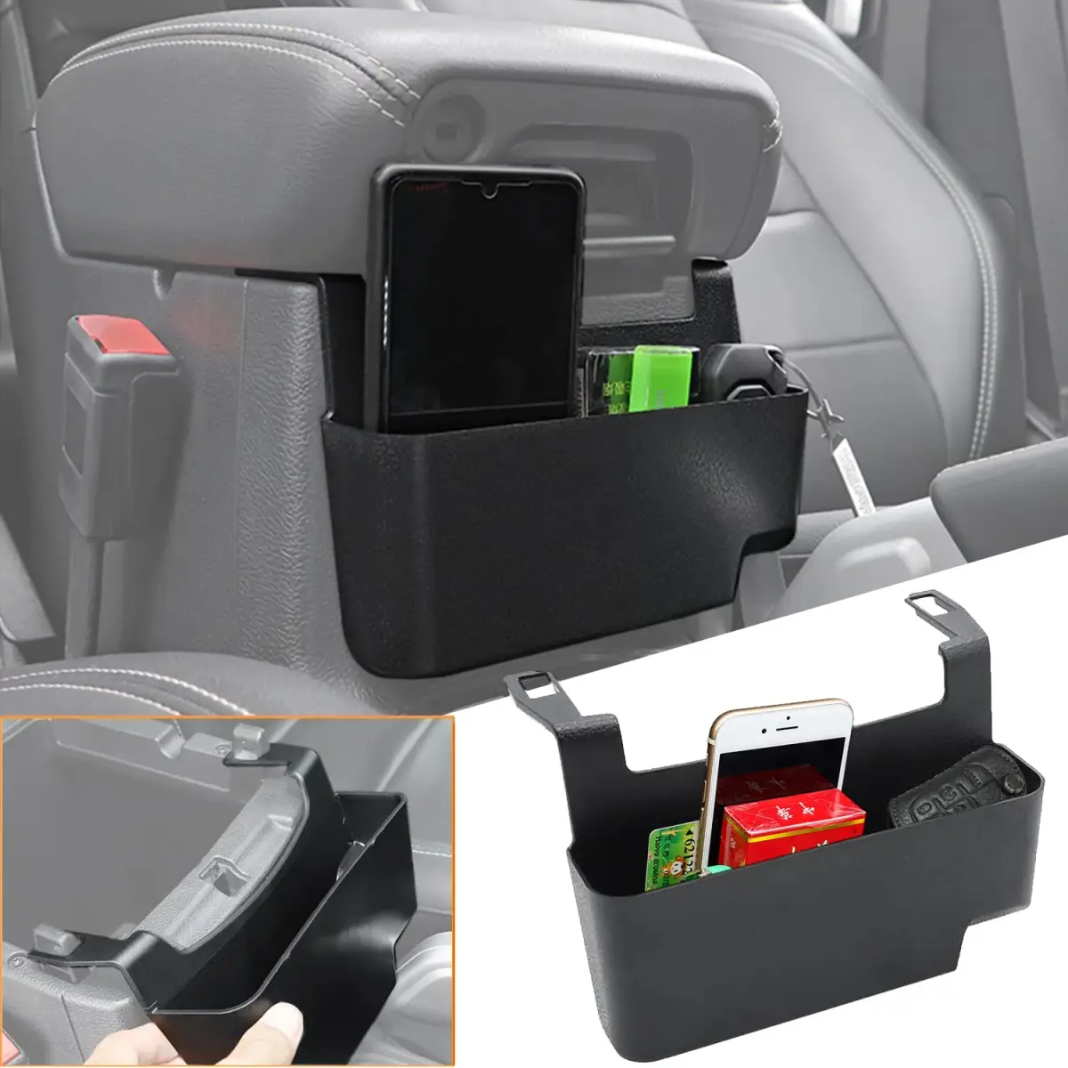 YOCTM Black Caddy for Jeep Wrangler JL JT 2018-2025 | Extends Storage Space - main product image