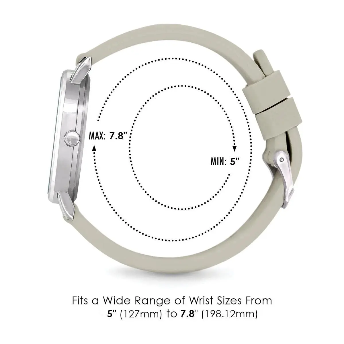 Speidel Original Scrub Watch™ for Nurses, Waterproof 38mm, Light Gray | Large Dial & Second Hand - view 5