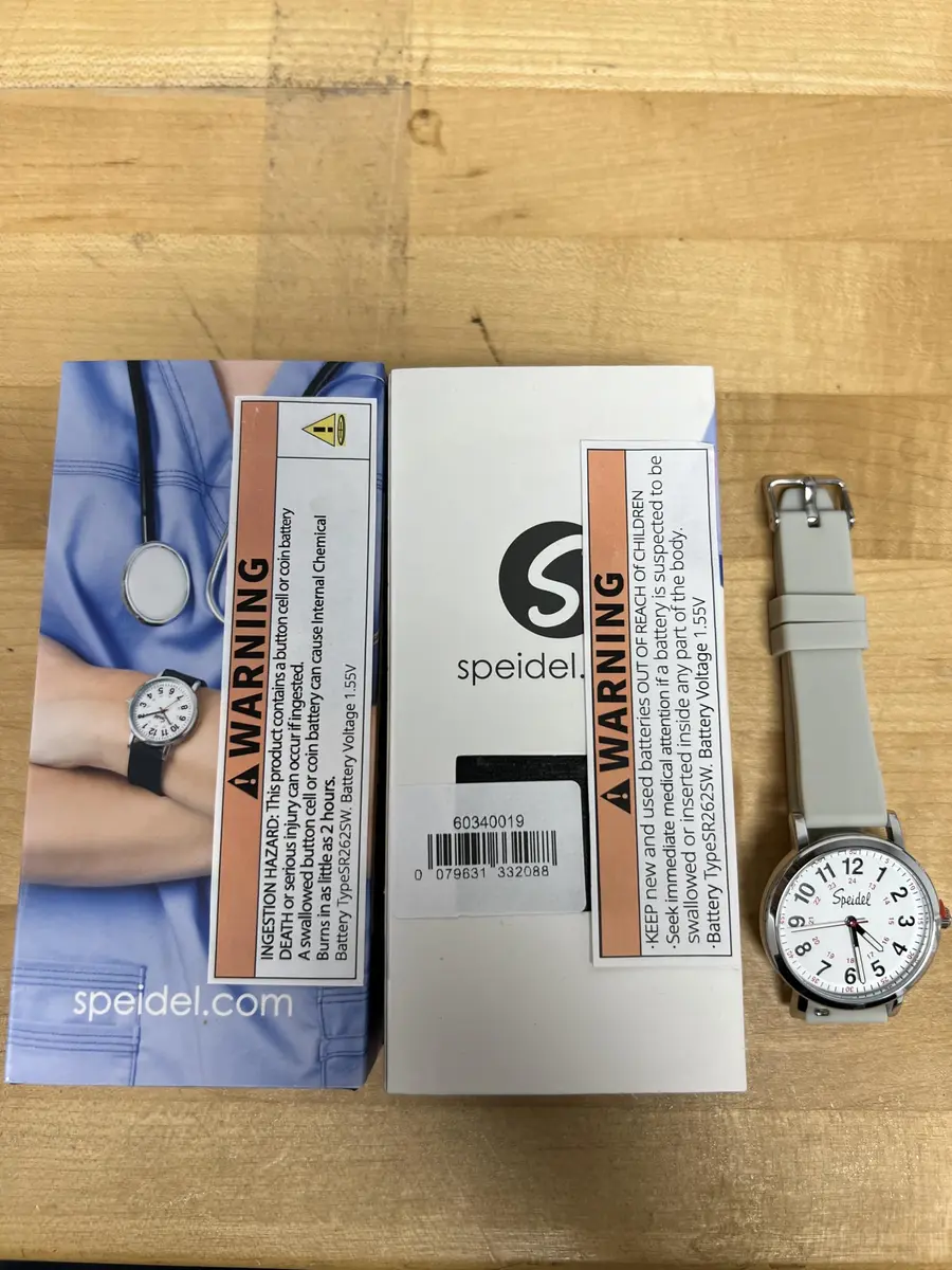 Speidel Original Scrub Watch™ for Nurses, Waterproof 38mm, Light Gray | Large Dial & Second Hand - view 8