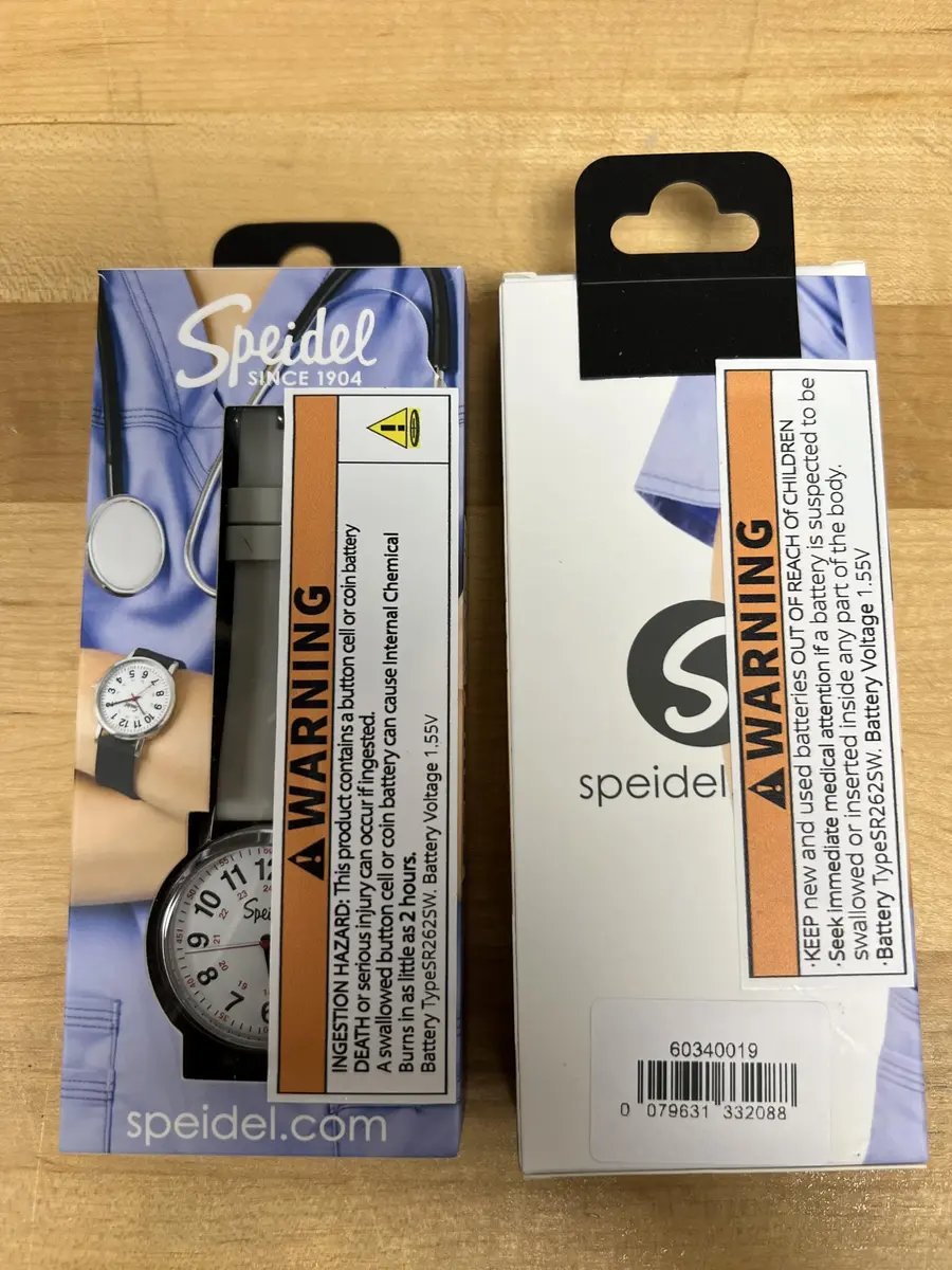 Speidel Original Scrub Watch™ for Nurses, Waterproof 38mm, Light Gray | Large Dial & Second Hand - view 9