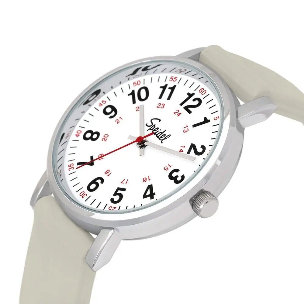 Speidel Original Scrub Watch™ for Nurses, Waterproof 38mm, Light Gray | Large Dial & Second Hand - view 2