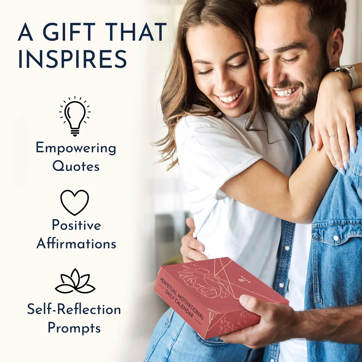 RYVE Positive Affirmations Calendar, Quotes & Reflections, Daily Desk Calendar | Motivational Desk Decor (70-120 chars) - view 2