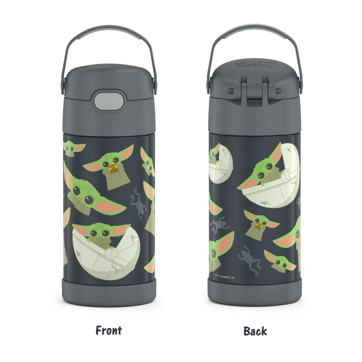 THERMOS FUNTAINER Water Bottle with Straw, 12oz (355ml) Mandalorian | Keeps Drinks Cold Up to 12 Hours - view 5