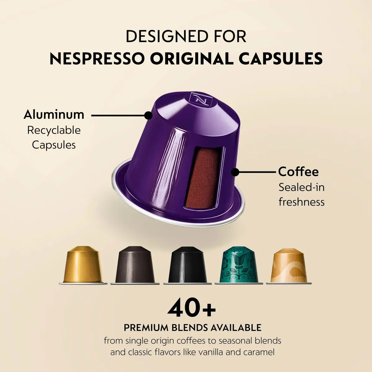 Nespresso Freddo Delicato Light Roast Coffee Pods | 50-Count Original Line Iced Coffee - view 7