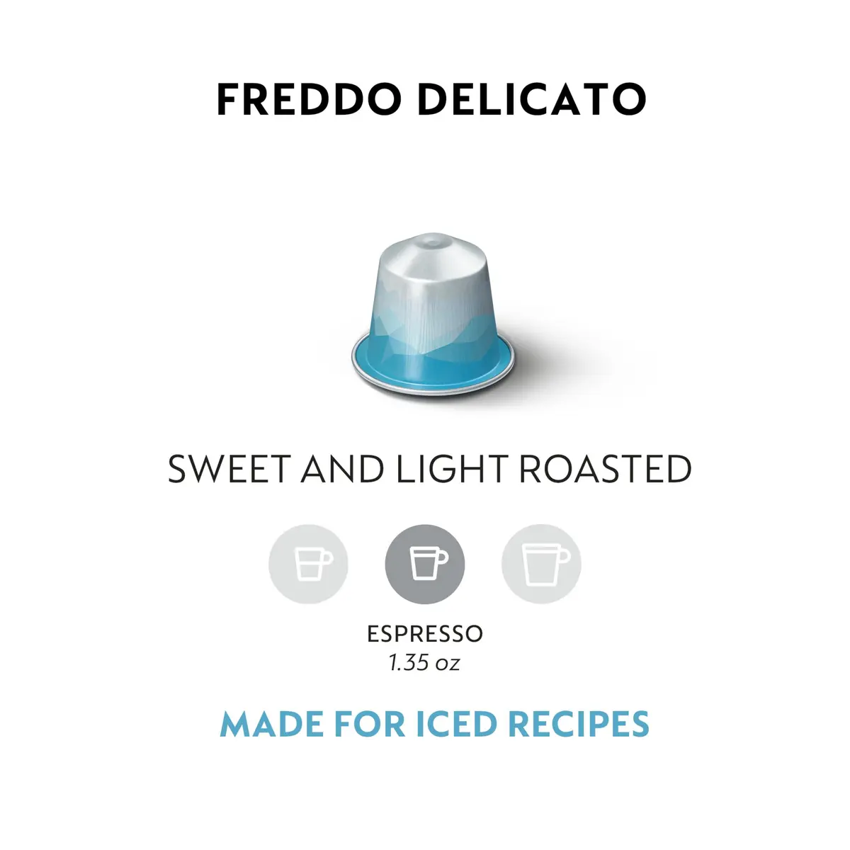 Nespresso Freddo Delicato Light Roast Coffee Pods | 50-Count Original Line Iced Coffee - view 2
