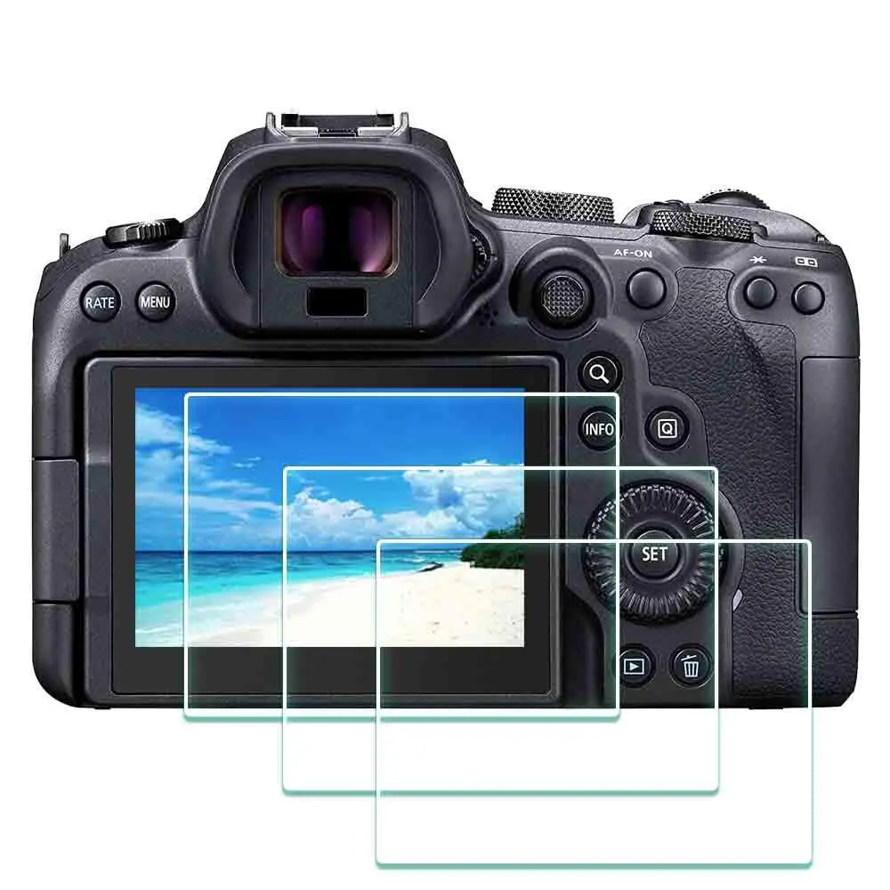 ULBTER 3 Pack Tempered Glass Screen Protector for Canon EOS R6/R7/R6 Mark II/III/V LCD (0.3mm) - main product image