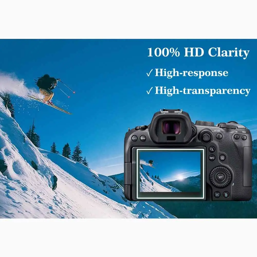 ULBTER 3 Pack Tempered Glass Screen Protector for Canon EOS R6/R7/R6 Mark II/III/V LCD (0.3mm) - view 5