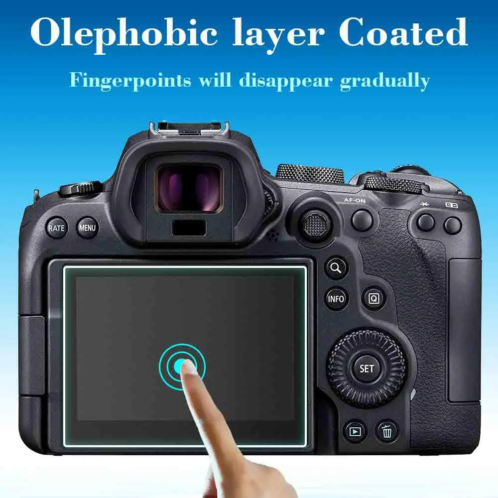 ULBTER 3 Pack Tempered Glass Screen Protector for Canon EOS R6/R7/R6 Mark II/III/V LCD (0.3mm) - view 4