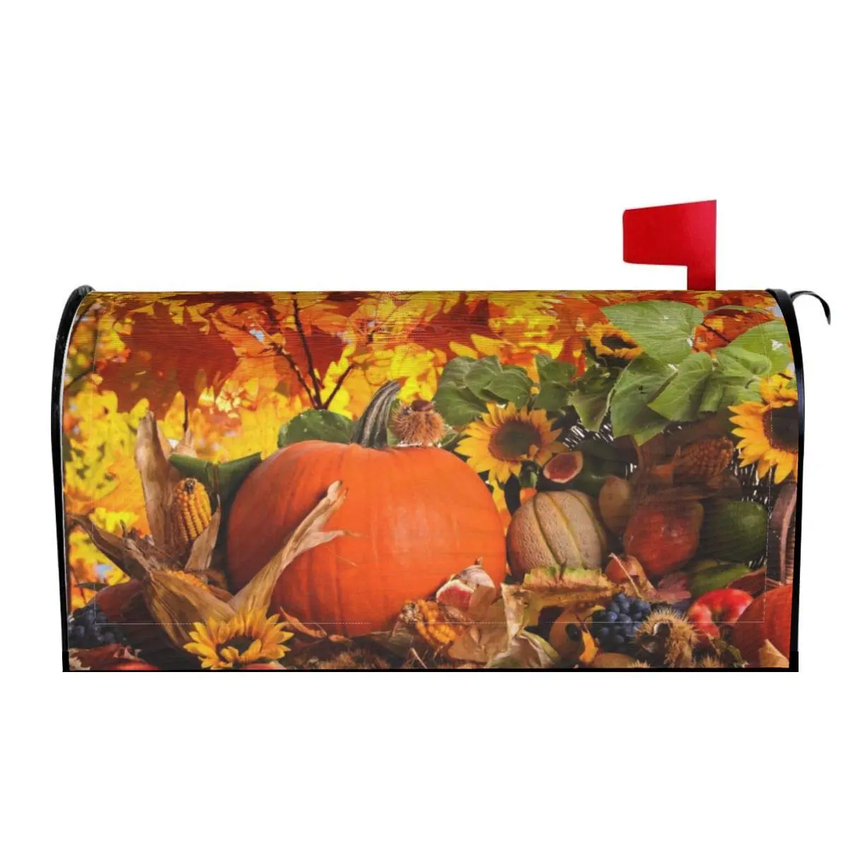 Mantaiyuan Autumn Fall Harvest Mailbox Cover Trees Leaves 21x18 in | Weatherproof Garden Decor - main product image