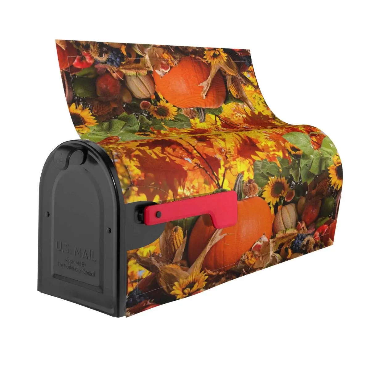 Mantaiyuan Autumn Fall Harvest Mailbox Cover Trees Leaves 21x18 in | Weatherproof Garden Decor - view 2