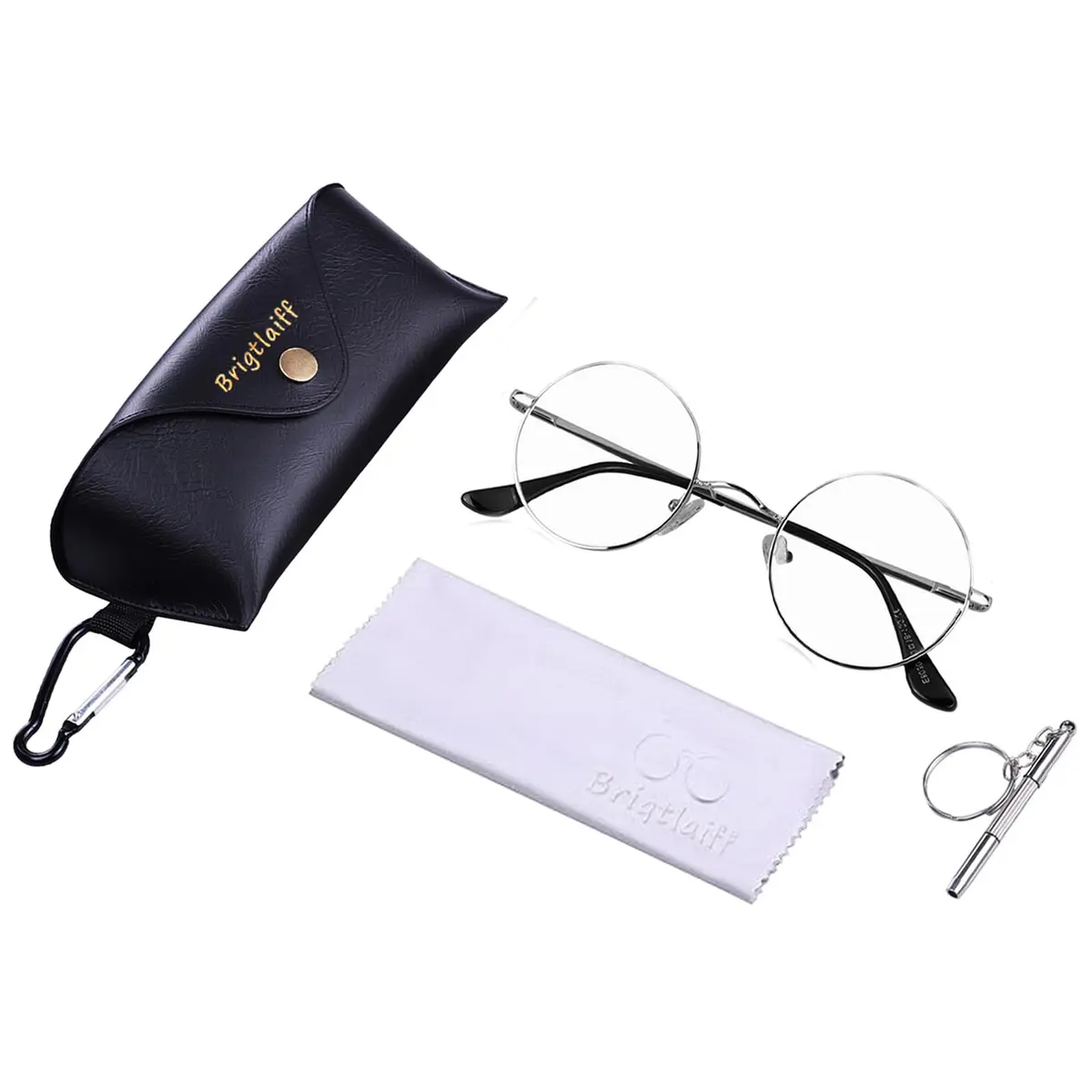 Brigtlaiff Blue Light Blocking Glasses for Men Women | 95% Blue Light Filter, Unisex Style, Silver Frame - view 6