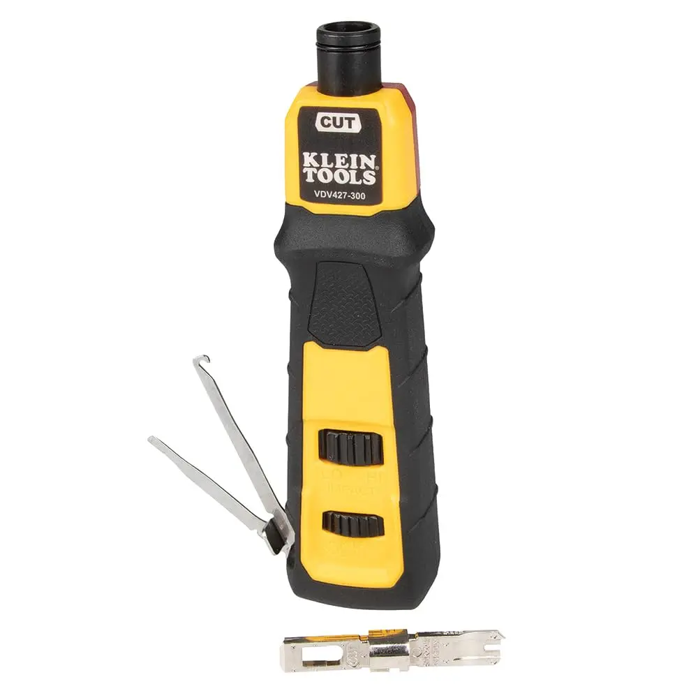 Klein Tools VDV427-300 Impact Punchdown Tool with 66/110 Blade | Precise CAT Cable Connections - main product image