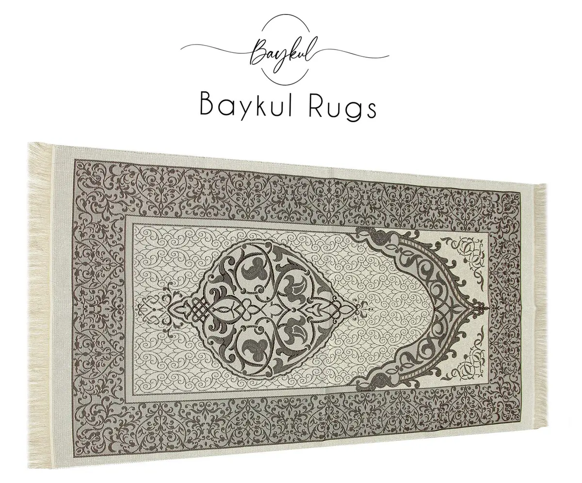 BAYKUL Muslim Prayer Rug Ottoman Design 115cm x 68cm | Handmade Turkish Velvet Prayer Mat for Men & Women - view 4