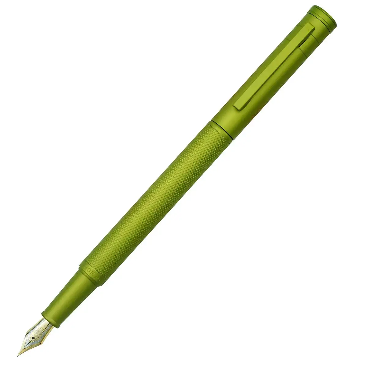 erofa Green Fountain Pen with Fine Nib (F Nib) and Silver Aluminum Alloy Body, 135mm - view 3