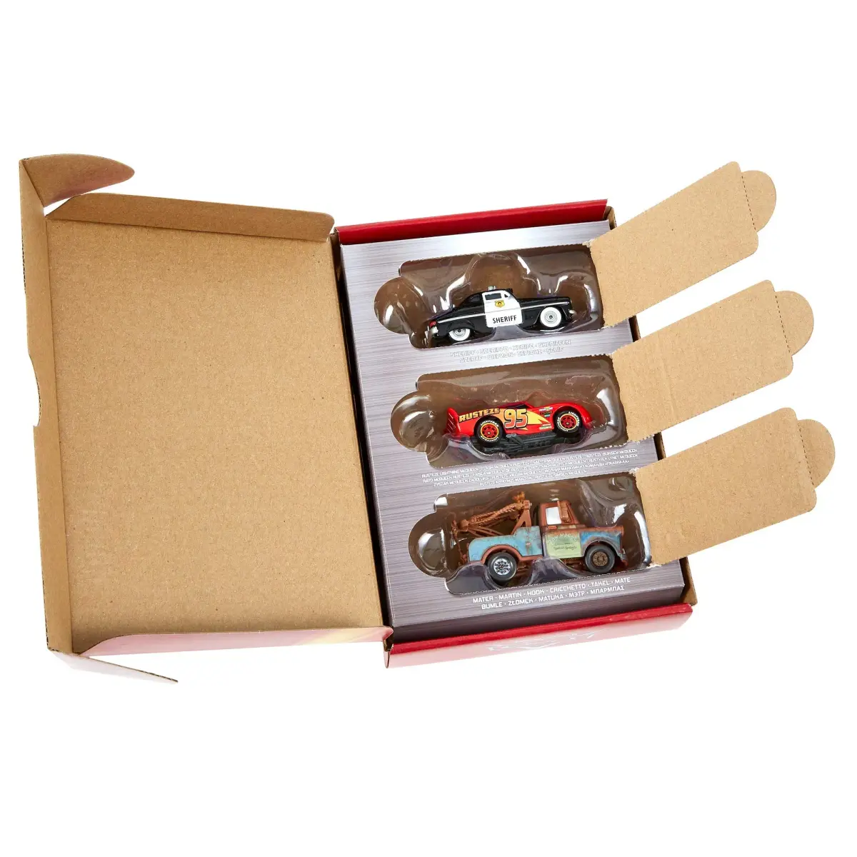 Mattel Disney Pixar Cars Radiator Springs 3-Pack Die-cast Toy Cars & Trucks with Lightning McQueen, Mater & Sheriff | Authentic USA Import - view 8