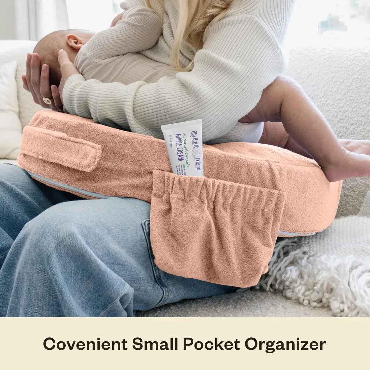 My Brest Friend Nursing Pillow - Deluxe - Soft Rose | Ergonomic, Supportive & Sustainable (70-120 chars) - view 3