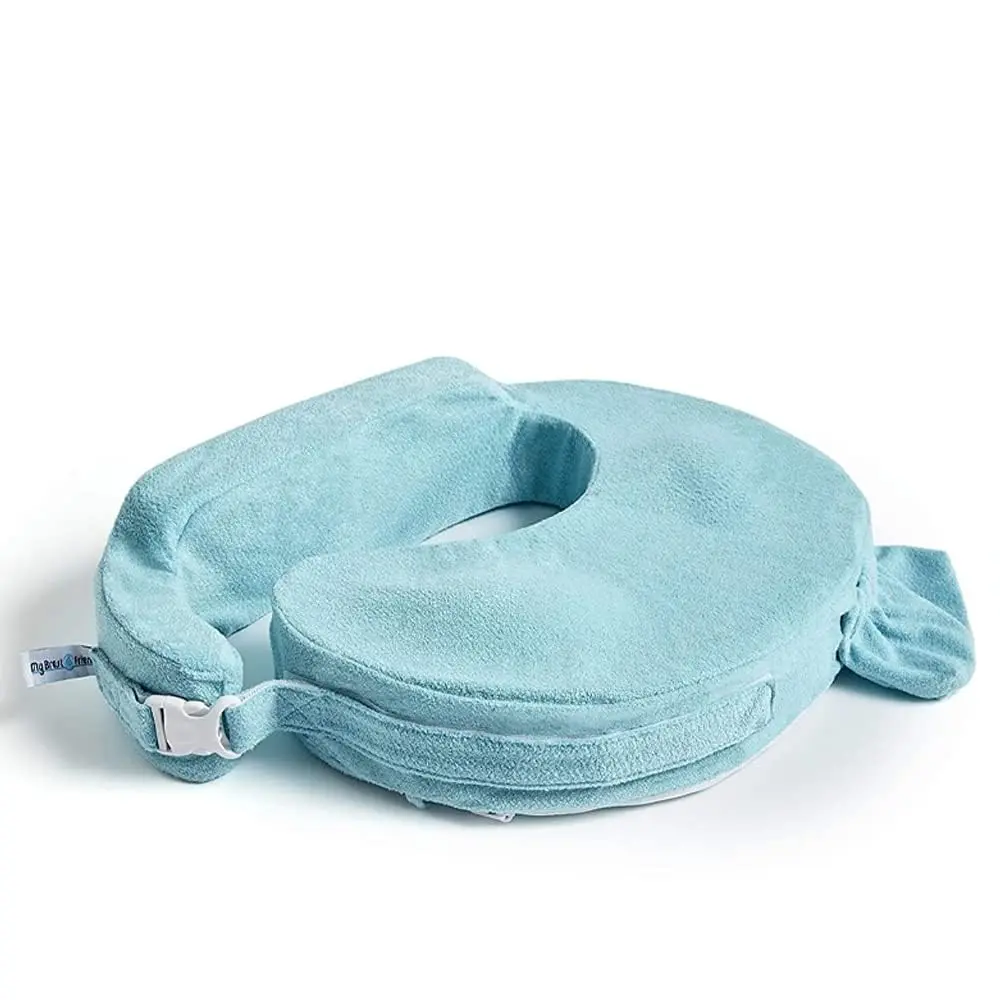My Brest Friend Nursing Pillow - Deluxe - Aqua | Supportive, Durable & Eco-Friendly for Breastfeeding - main product image