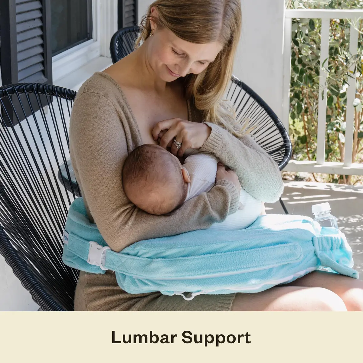 My Brest Friend Nursing Pillow - Deluxe - Aqua | Supportive, Durable & Eco-Friendly for Breastfeeding - view 4