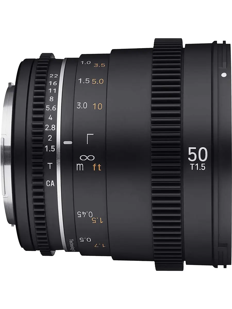 Samyang 50mm T1.5 VDSLR MK2 Cine Lens for Canon EF | Full Frame, Manual Focus, Weather-Sealed Mount - view 4