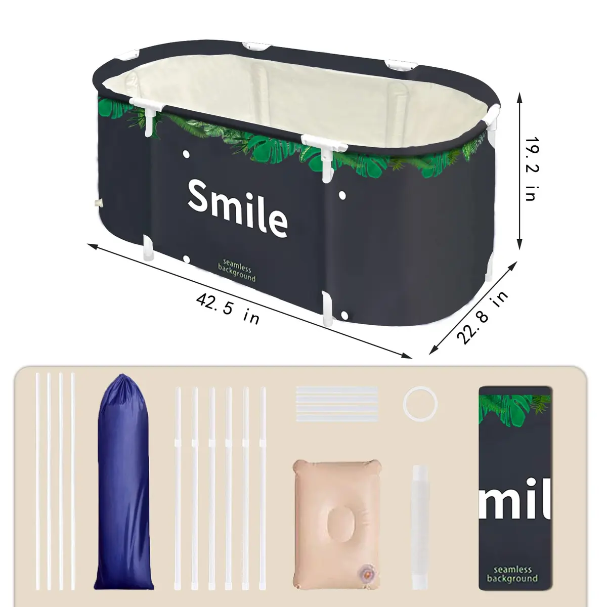 BDL Portable Foldable Soaking Bathtub for Small Spaces | Thermal & Environmentally Friendly, Easy to Store & Use - view 4
