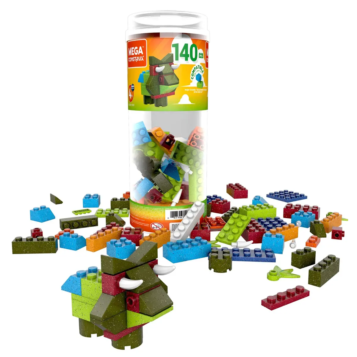 Mega Construx Kids Blocks Toy Set 140 pcs Speckled Colors | Creative Building Fun for Ages 4+ - main product image