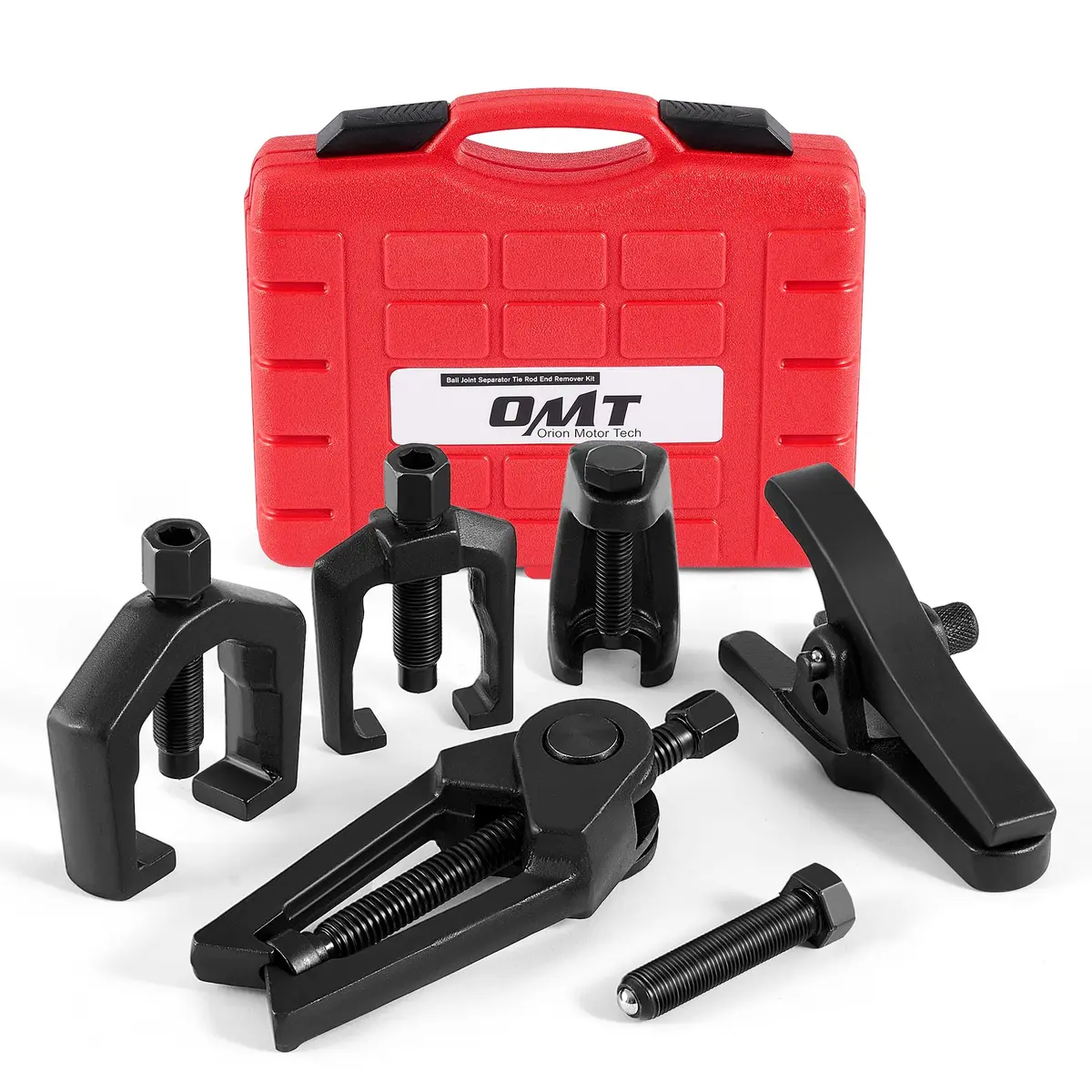 Orion Motor Tech Ball Joint Separator, Tie Rod End Tool Set, Pitman Arm Puller | Heavy-Duty Alloy, 5 Tools, Portable ABS Case - main product image