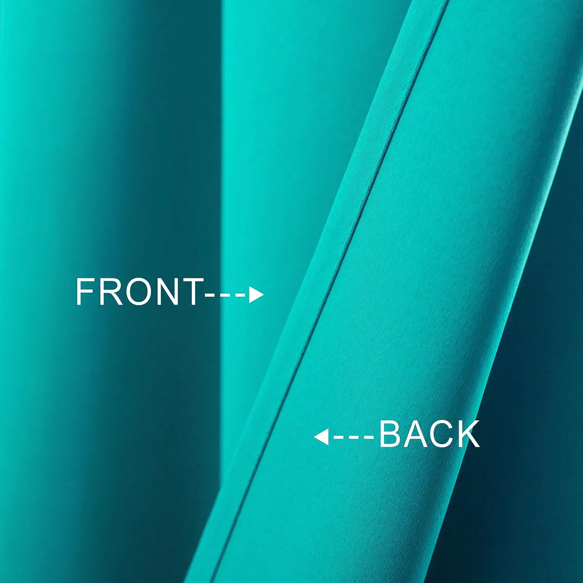 Mrs.Naturall Turquoise Thermal Insulated Blackout Curtains | Short Cafe Tiers for Kitchen & Bedroom - view 7