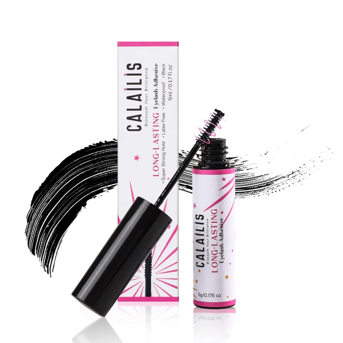 CALAILIS Cluster Lash Glue Black 5ml (0.176 Fl Oz) | Strong Hold for DIY Eyelash Clusters - main product image